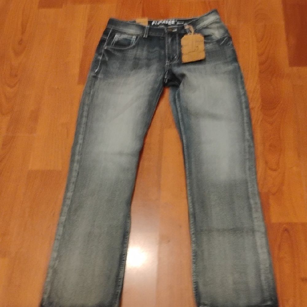 Flypaper Men's Light Blue Straight Jeans
